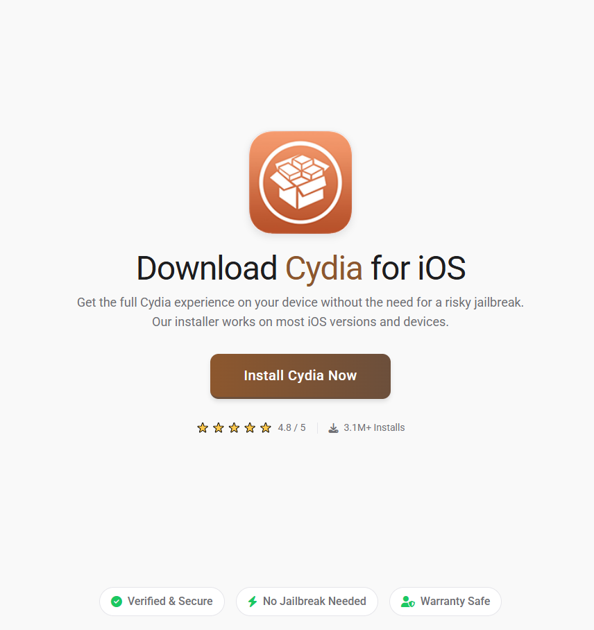 Screenshot of the Cydia app store running on an iPhone, showing available tweaks and themes.